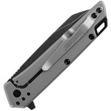 Kershaw Misdirect Frame Lock Assist Open Knife Blackwash 4Cr13MoV Stainless Blade/Bead Blast Stainless Handle SKU KS1365X