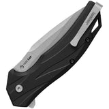 Kershaw Lateral Liner Lock Assist Open Knife Stonewash 8Cr13MoV Stainless-Steel Blade/Black Glass Filled Nylon Handle SKU 1645/KS1645