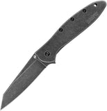 Kershaw Random Leek Assist Open Knife Sandvik 14C28N Stainless Steel/Blackwash Handle SKU KS1660RBW