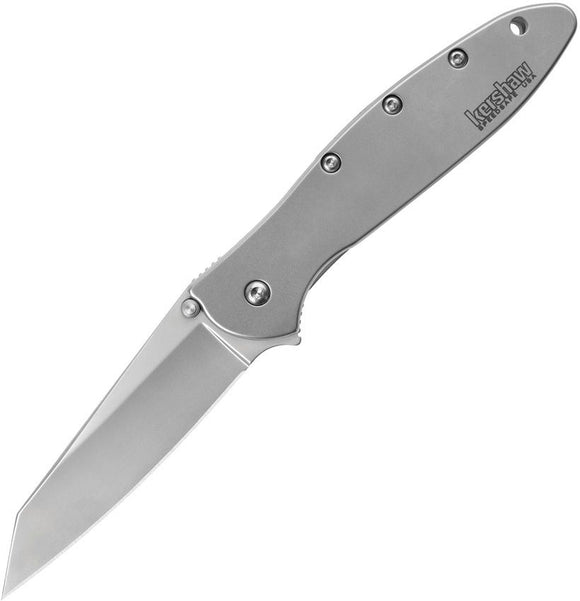 Kershaw Random Leek Frame Lock Assisted Open Knife Bead Blast 14C28N Sandvik Stainless Blade/410 Stainless Handle   SKU 1660R/KS1660R