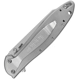 Kershaw Random Leek Frame Lock Assisted Open Knife Bead Blast 14C28N Sandvik Stainless Blade/410 Stainless Handle   SKU 1660R/KS1660R