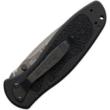 Kershaw Blur Liner Lock Asist Open Knife Damascus Steel Blade/Black Anodized Alum. Handle with Trac-Tec Inserts SKU KS1670BLKDAM