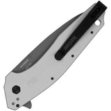 Kershaw Liner Lock Knife Dividend Composite Blade (Bohler N690 on the blade upper, D2 on the cutting edge)/Gray Anodized Alum. Handle SKU KS1812BBCB