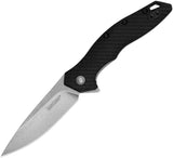 Kershaw Shoreline Liner Lock Assist Open Knife Stonewash 8Cr13MoV Stainless Blade/Black Glass Filled Nylon Handle SKU 1845/KS1845