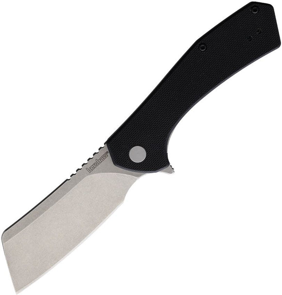 Kershaw Static Clever Folding Knife Stonewash D2 Blade/Black G10 Handle SKU KS3445G10