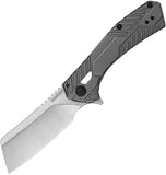 Kershaw Static Cleaver Folding Knife 8Cr13MoV Stainless Blade/Gray PVD Coated Stainless Handle SKU 3445/KS3445