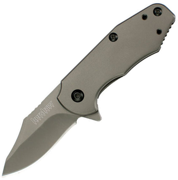 Kershaw Ember Assist Open Framelock Knife 8Cr13MoV SS/Gray Titanium Finish SS Handle SKU KS3560