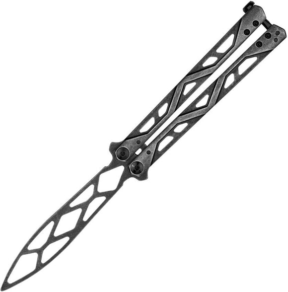 Kershaw Balanza Butterfly Trainer Knife Blackwash Unsharpened Stainless Blade/Blackwash Stainless Handle SKU 4950TR/KS4950TR