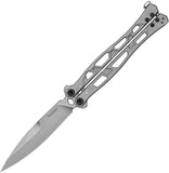 Kershaw Moonsault Balisong Butterfly Knife Sandvik 14C28N Stainless Steel Blade/Stainless-Steel Handle SKU 5050/KS5050