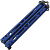 Kershaw Lucha Balisong Butterfly Knife Blackwash 14C28N Sandvik Stainless Blade/Blue Stainless Handle SKU KS5150BLUBW