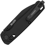 Kershaw Bel Air MagnaCut DuraLock Knife Black CPM-MagnaCut Stainless Steel Blade/Black Alum. Handle SKU KS6105BLK/6105BLK