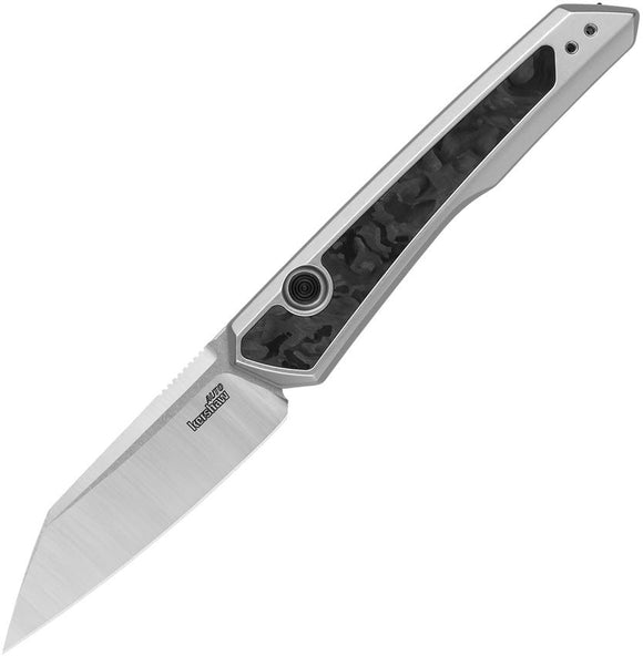 Kershaw Launch Automatic Knife CPM-MagnaCut Stainless Steel/Anodized Aluminum with Marbled Carbon Fiber Inlay Handle SKU KS7050