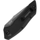 Kershaw Launch 1 Automatic Knife Blackwash CPM-154 Stainless Blade/Black Anodized Alum. Handle SKU 7100BW/KS7100BW