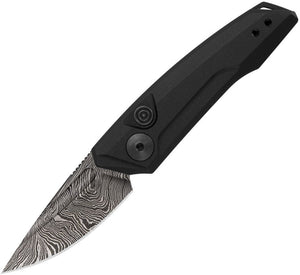 Kershaw Launch 9 Automatic Knife Damascus Steel Blade/Black Anodized Alum. Handle SKU KS7250DAM