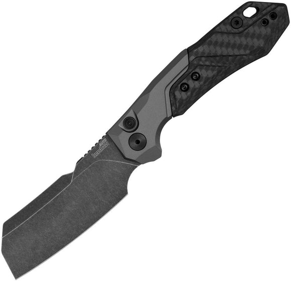 Kershaw Launch 14 Automatic Knife Blackwash CPM-154 Stainless Blade/Gray Anodized Handle with Carbon Fiber Inlay SKU 7850/KS7850