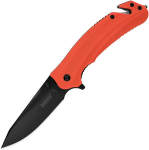 Kershaw Barricade Assist Open Knife Black 8Cr13MoV SS Blade/Orange Glass-Filled Nylon Handle SKU 8650/KS8650X