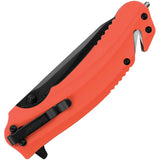 Kershaw Barricade Assist Open Knife Black 8Cr13MoV SS Blade/Orange Glass-Filled Nylon Handle SKU 8650/KS8650X