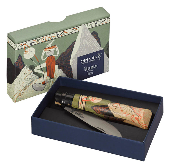 Opinel Limited Edition Nature No.8 (MioSHE) Folding Knife Numbered Stainless-Steel Blade/Sublimed Hornbeam Handle SKU 002603