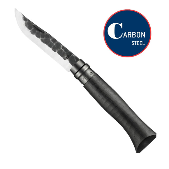 Opinel Limited Edition No. 8 Carbon Steel Forged Folding Knife Ebony Handle SKU 002631