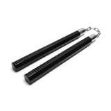 12" Black Wooden Hexagon Nunchaku w/Metal Chain SKU NC291