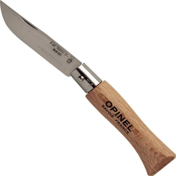 Opinel No. 4 Folding Knife Stainless-Steel/Beechwood SKU 121040