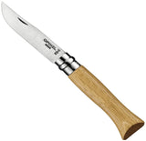 Opinel No. 6 Stainless Steel Folding Knife Oak Handle SKU 002024