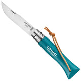 Opinel No. 6 Colorama Turquoise Stainless Steel Pocket Knife w/Lanyard SKU 002200