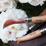 Opinel No.8 Stainless Steel Folding Pruning Knife Beechwood Handle SKU 113140