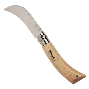 Opinel No.8 Stainless Steel Folding Pruning Knife Beechwood Handle SKU 113140