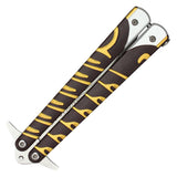 Sting Butterfly Trainer Knife Stainless-Steel Blade/Black & Gold Handle SKU PBF33