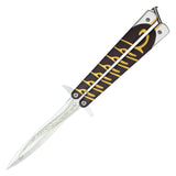 Sting Butterfly Trainer Knife Stainless-Steel Blade/Black & Gold Handle SKU PBF33