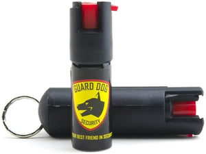 Guard Dog Pepper Spray 1/2 oz Black Hard Case Keyring SKU PS-GDQA-BK