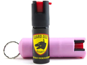 Guard Dog Pepper Spray 1/2 oz Pink Hard Case Keyring SKU PS-GDQA-PK