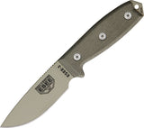 ESEE Knives Model 3 Fixed Blade w/Sheath Desert Tan Powder Coated 1095HC Steel Blade/Micarta Handle SKU RC3PDT