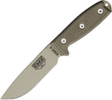 ESEE Knives Model 4 Fixed Blade w/Sheath Desert Tan Powder Coated 1095HC Steel Blade/Micarta Handle SKU RC4PDT