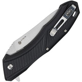 Ruike D198 Liner Lock Knife Satin Finish 8Cr13MoV SS Blade/Black Nylon Handle SKU RKED198PB