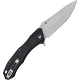 Ruike D198 Liner Lock Knife Satin Finish 8Cr13MoV SS Blade/Black Nylon Handle SKU RKED198PB