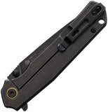 Ruike P801 Frame Lock Knife Black Stonewash 14C28N Sandvik SS Blade/Green G10 Handle SKU RKEP801G