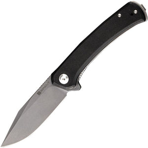 SENCUT Snap Linerlock Knife Stonewash 9Cr18MoV Stainless Steel Blade/Black G10 Handle SKU SA05BV1