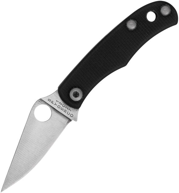 Spyderco Bug Slip Joint Knife Satin Finish 12C27 Sandvik Steel Blade/Black G10 Handle SKU SC133GBKP