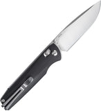 SMR Knives 258L Ambi Lock, Ambi Clip Knife Brushed D2 Tool Steel Blade/Black G10 Handle SKU SMR258LGB/258L-GB