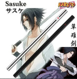 Naruto Animated Sword Carbon Steel Blade/White with Black Wood Scabbard SKU SW-9442W