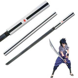 Naruto Animated Sword Carbon Steel Blade/White with Black Wood Scabbard SKU SW-9442W