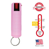 Streetwise 18 Stream Pepper Spray w/UV Marking Dye Pink 1/2 oz Hard-Case SKU SW3HPK18