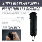 Streetwise Sticky Gel Pepper Spray with UV Dye 0.5 oz SKU SWSG3BKFT