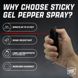 Streetwise Sticky Gel Pepper Spray with UV Dye 0.5 oz SKU SWSG3BKFT