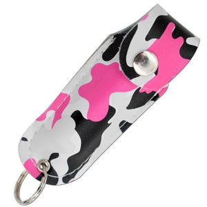 1/2 oz Keychain Pepper Spray with Pink & Black Camo Pouch SKU T313206