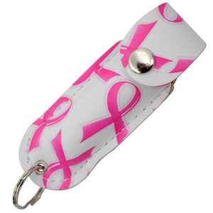 1/2 oz Keychain Pepper Spray with Pink Cancer Awareness Ribbon Pouch SKU T313207