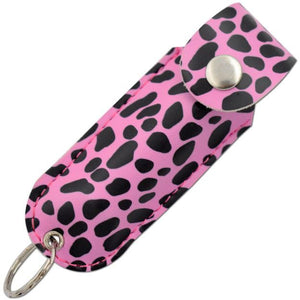 1/2 oz Keychain Pepper Spray with Pink & Black Leopard Print Pouch SKU T313247