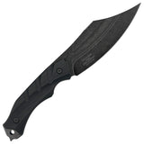 Takumitak Alert Fixed Blade Knife w/Sheath D2 Stonewash SS Blade/Black G10 Handle SKU TKF210SW